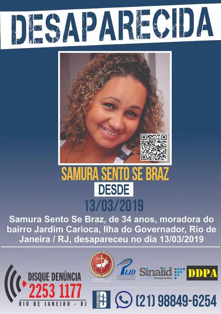 O cartaz de desaparecida de Samura